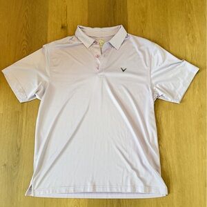 Callaway Lavender Striped Polo
